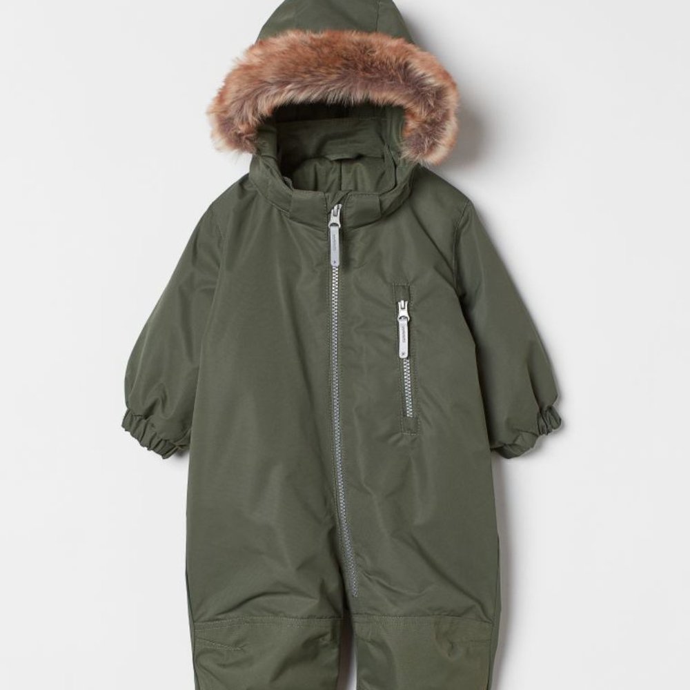 H&M Baby Forest Green Water-repellent Polyester Snowsuit Size 12 Months